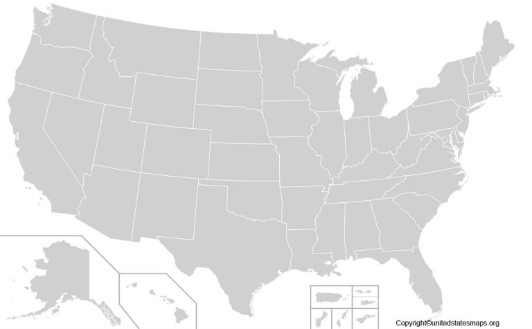 Unlabeled Us Map Unlabeled Map Of United States