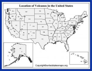 Us Volcano Map United States Volcano Map