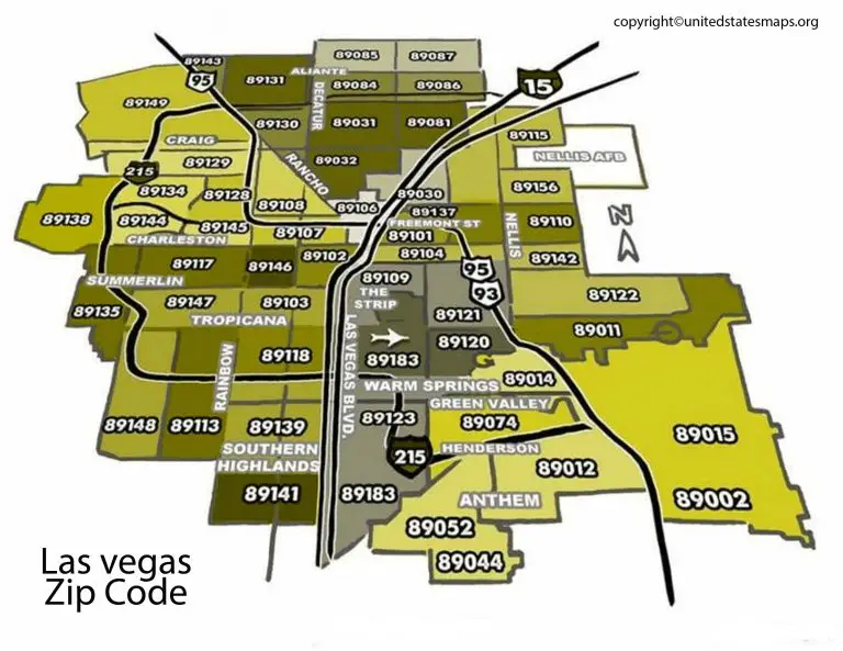 Las Vegas Zip Code Map Zip Code Map Of Las Vegas