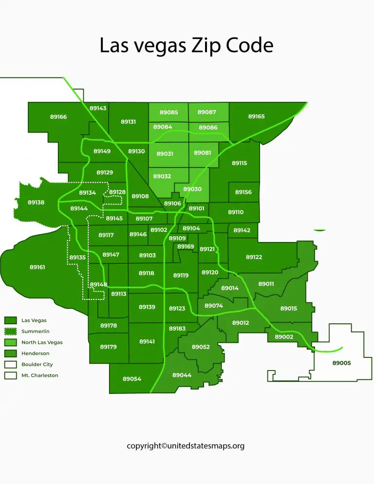 Las Vegas Zip Code Map Zip Code Map Of Las Vegas