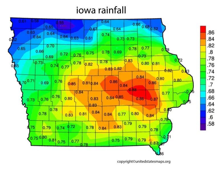 Iowa Rainfall Map Iowa Rainfall Totals Map