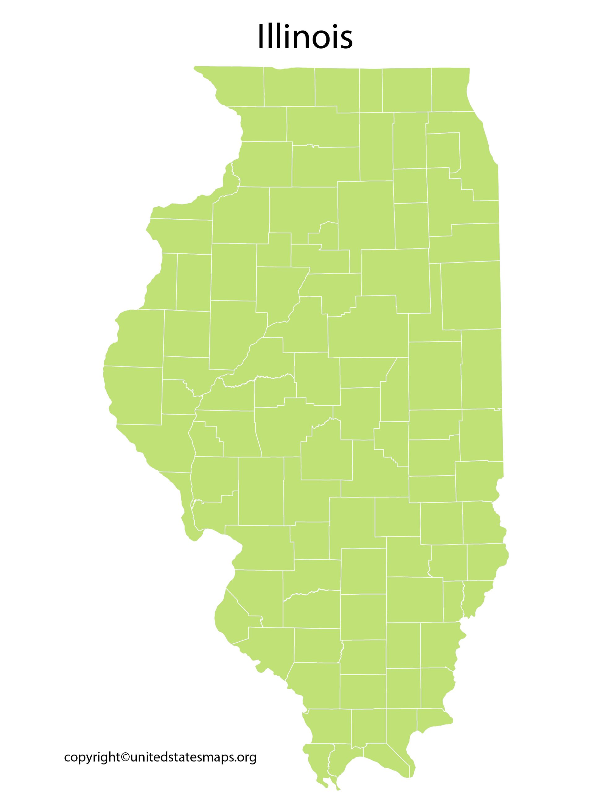 Illinois County Map Map Of Illinois Counties With Cities