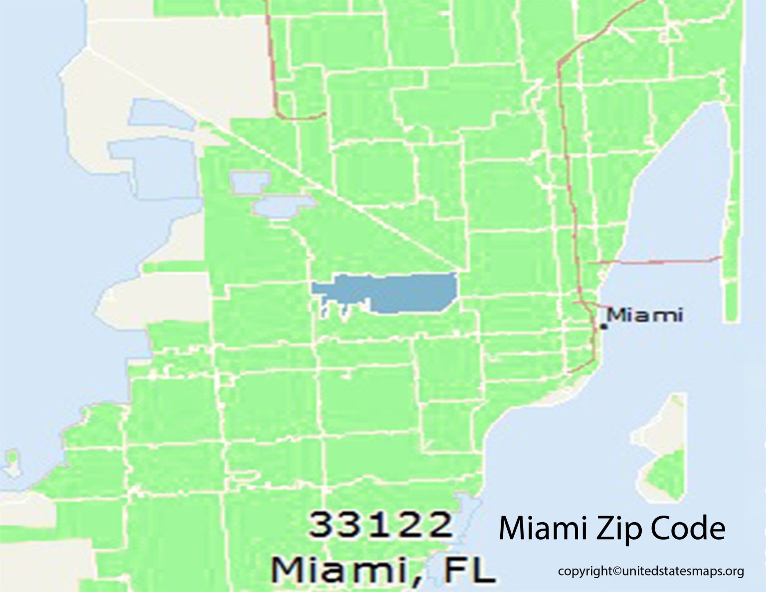 Miami Zip Code Map Map Of Zip Codes In Miami