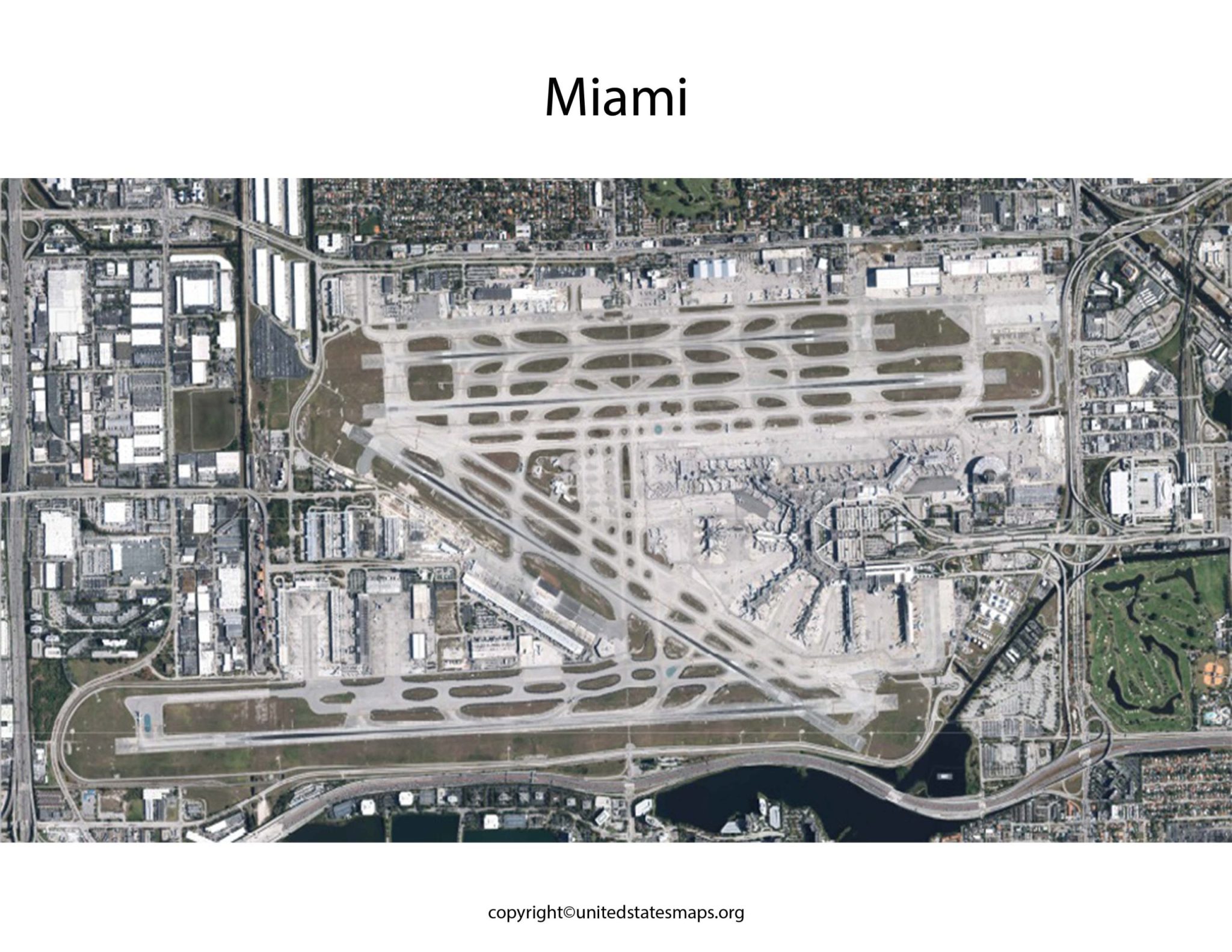 Miami Airport Map Map Of Miami Airport Concourses