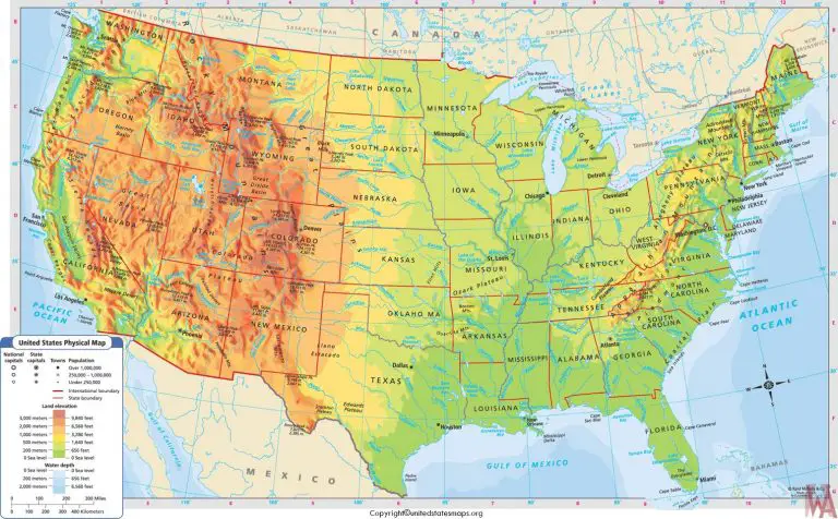 Geographical Map of USA | USA Geographical Map