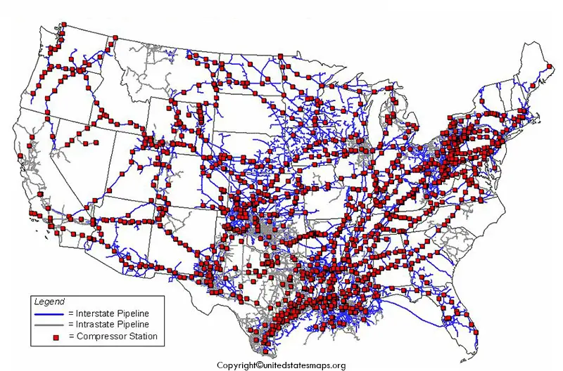 Pipeline Map of US