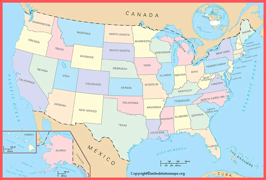 Map of US Political