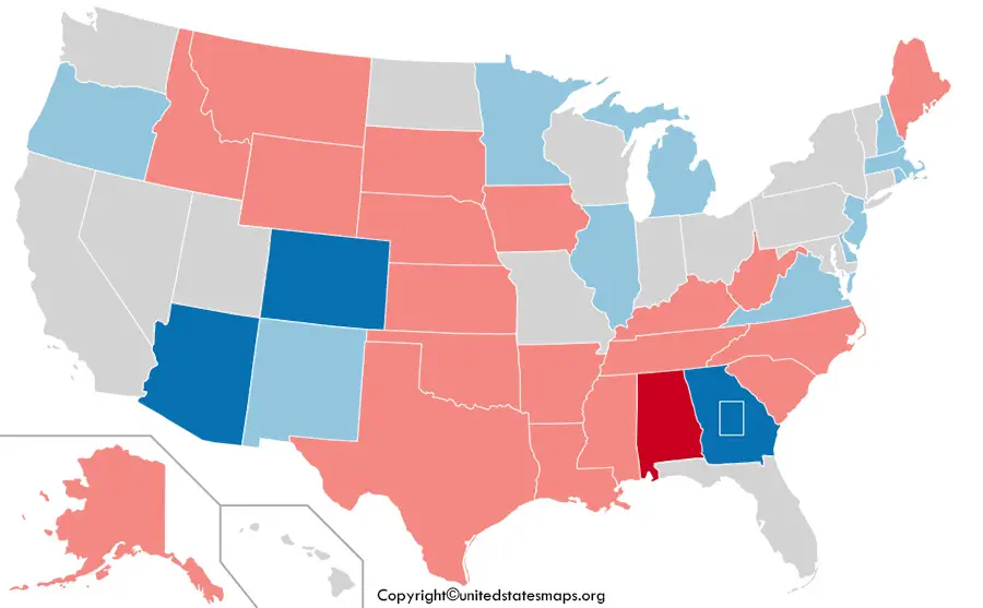 United State Senate Map in Pdf