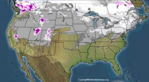 US Snow Cover Map | Snow Cover Map Of United States