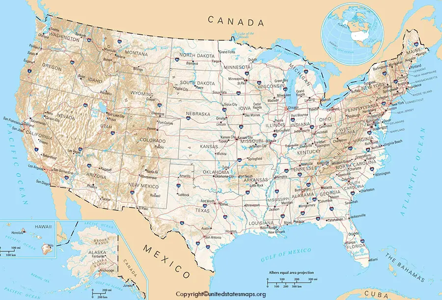 Us Road Map Interstate Highways In The United States Gis Geography 