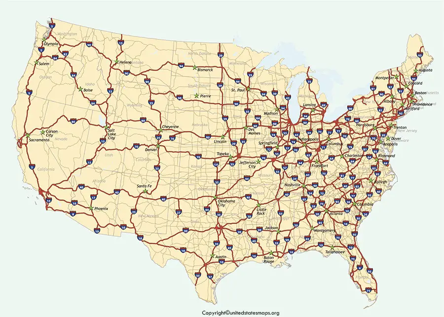 Interstate Map of America
