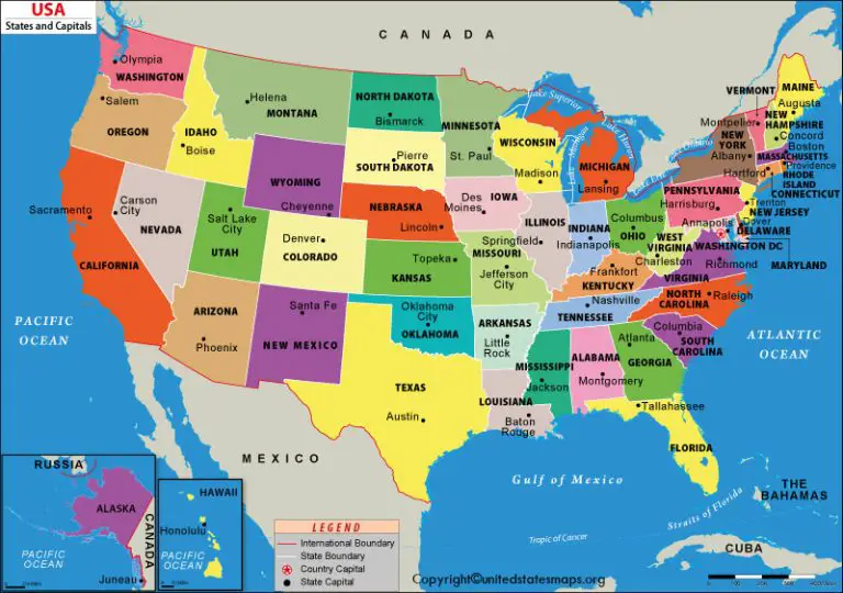 US Map With Capitals In PDF Printable US Map With Capitals Us Map With Capitals 768x540