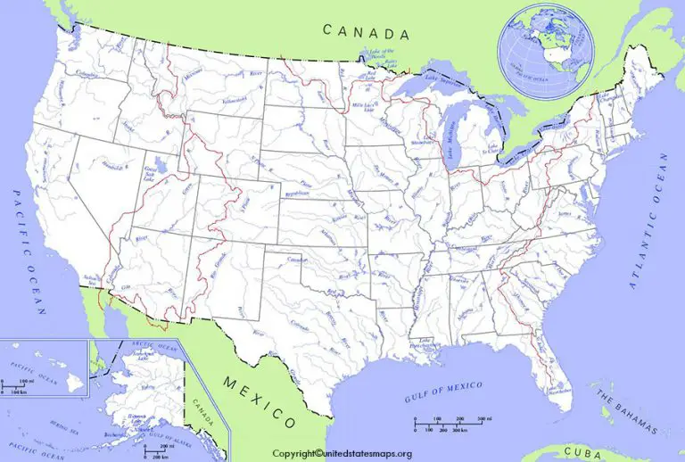 US Rivers Map Printable In PDF River Map Of US Us Rivers Map 768x518