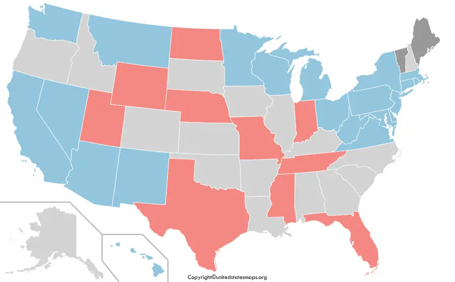 US Senate Map Printable