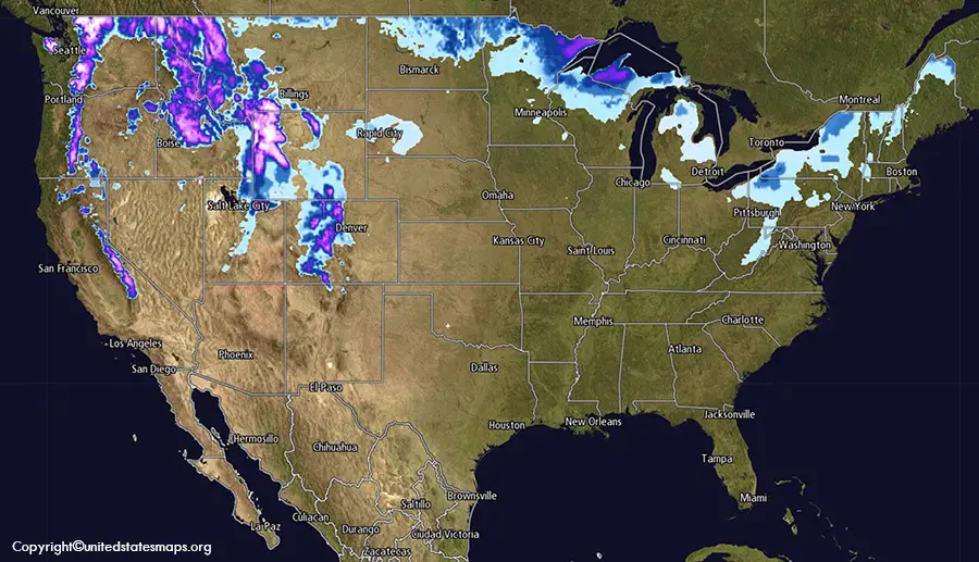 United States Snow Cover Map 