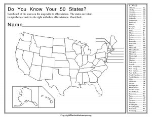 US Map Quiz Printable Map of - Usa Quiz Map 300x232 