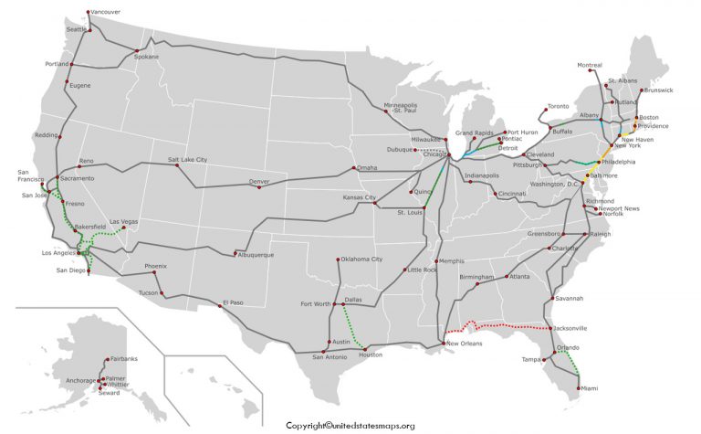 US Railroad Map | Railroad Map of US