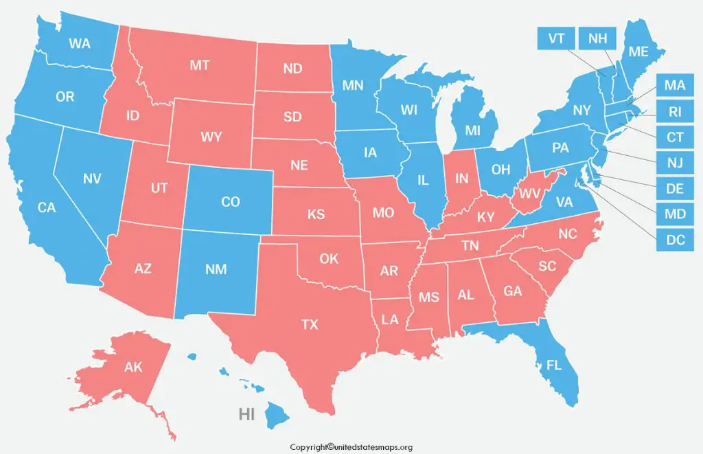 US Voting Map | Voting Map of United State