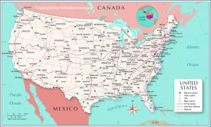 US Map With Cities Printable USA Cities Map Labeled Usa Map With Cities 300x181