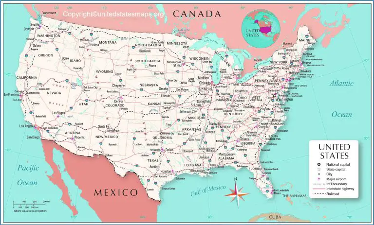 US Map With Cities Printable USA Cities Map Labeled Usa Map With Cities 768x463 