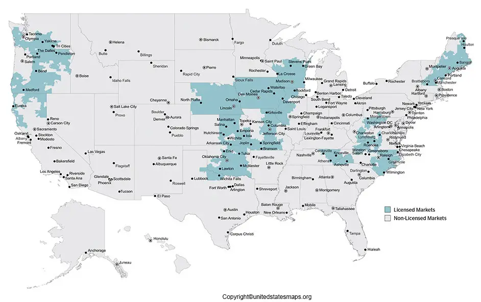 Cellular Coverage Map Of US