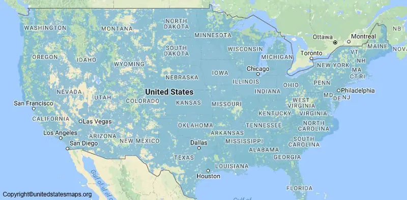 Printable US Cellular Coverage Map