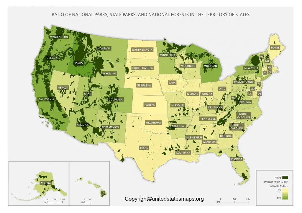 National Park Map America