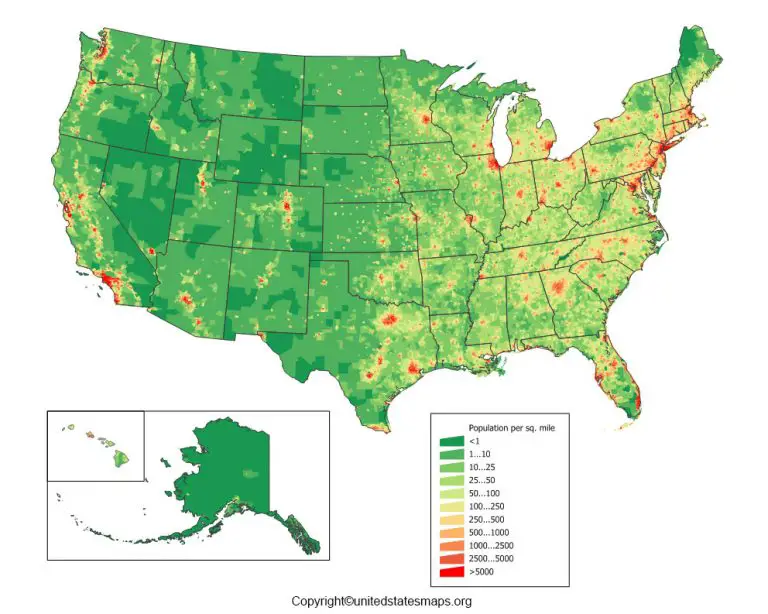 US Population Map Population - Population Map Of United State 768x614 