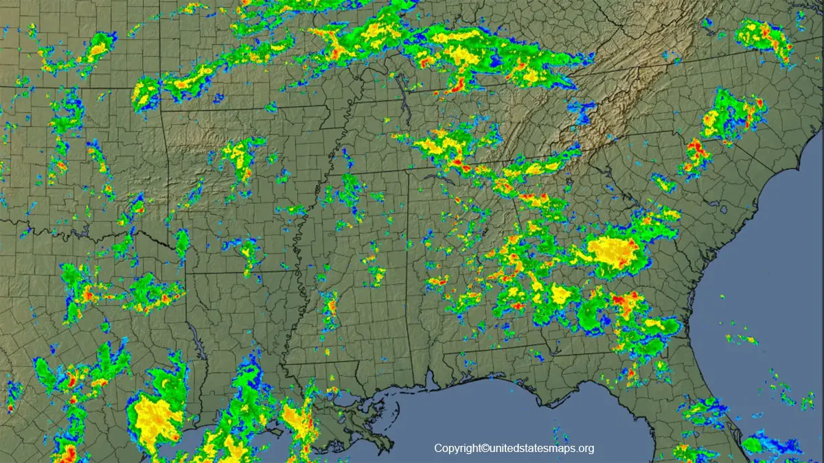 US Radar Map Printable Radar Map Of United States