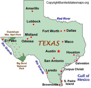 Labeled Texas Map With Capitals And Cities in Pdf