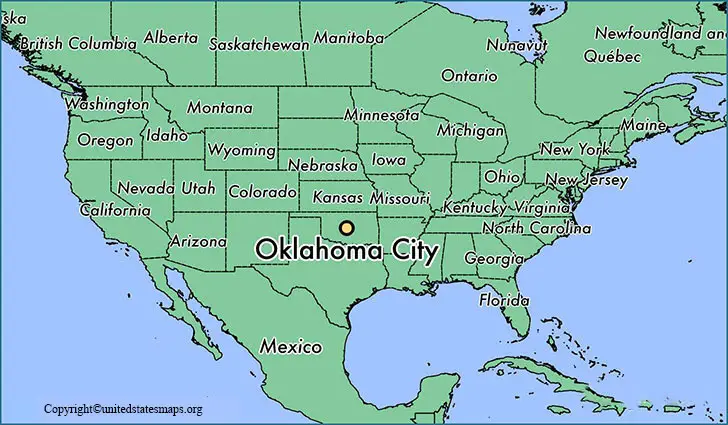 Oklahoma Map With Capital