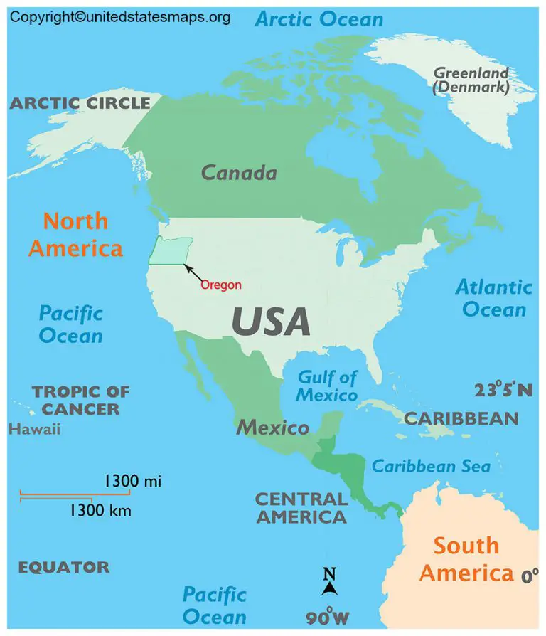 Labeled Oregon Map with Capital & Cities in Pdf