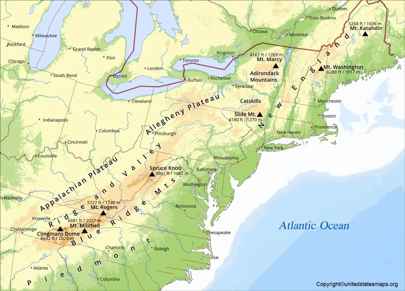 Appalachian Mountains On Us Map 