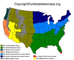Continental US Map Map Of Continental USA Continental Map 300x242