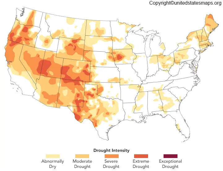 US Drought Map Printable