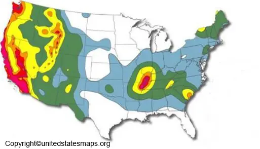 US Earthquake Map