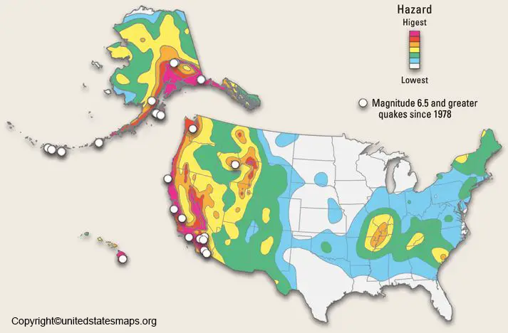 Earthquake Map of USA