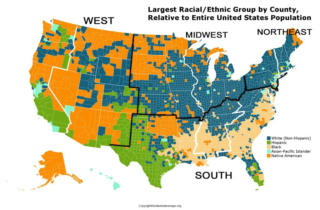Ethnicity Map of USA