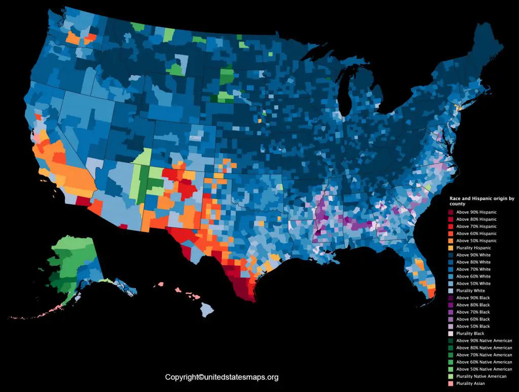 US Ethnicity Map