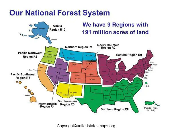 US Forest Service Fire Map Printable in Pdf