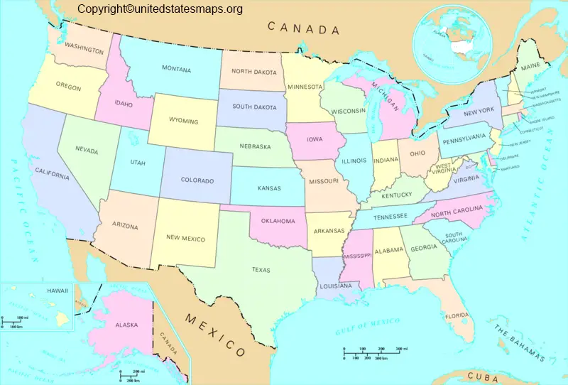 high resolution map of us