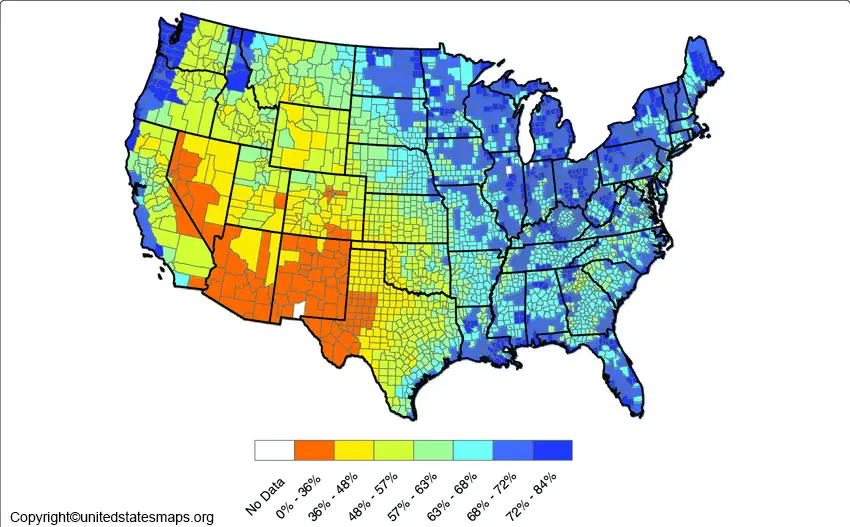 US Humidity Map