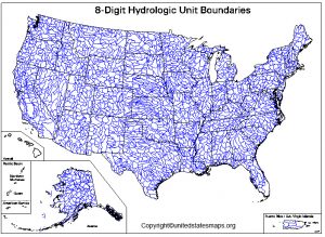 US Hydrological Map United States - Hydrological Map Us 300x219 