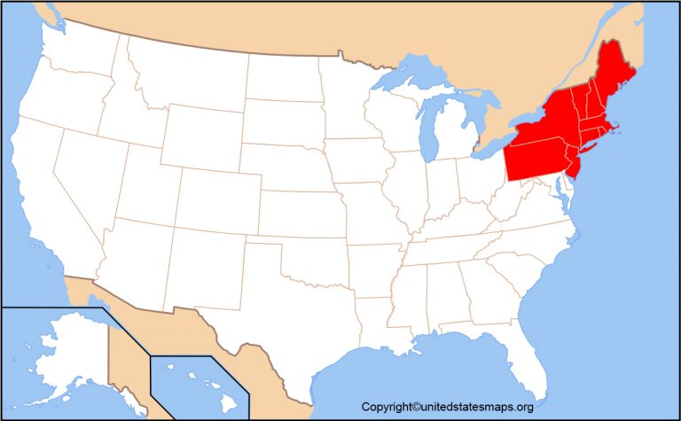 Map Of Northeast US Road Map Of Northeast US States   Northeast Us Maps 768x475 