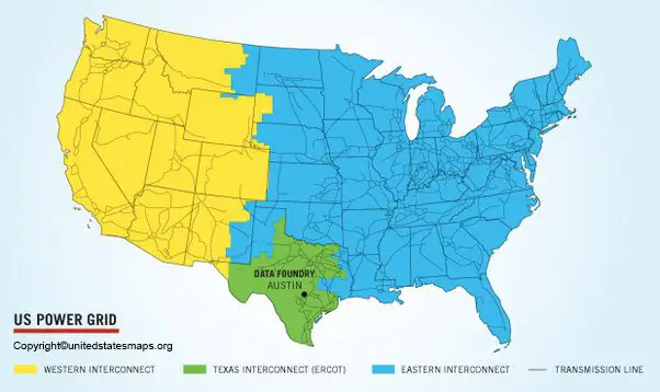 Power Grid Map of US