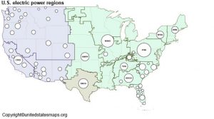 US Power Grid Map | Power Grid Map of US Printable