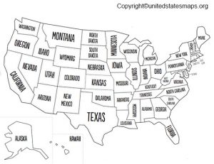 Printable US Map Printable Map Of United States Of America Printable US Map 300x231