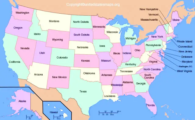 us abbreviations map