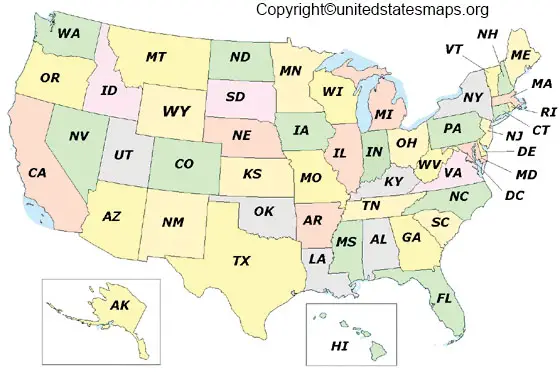 us area code map