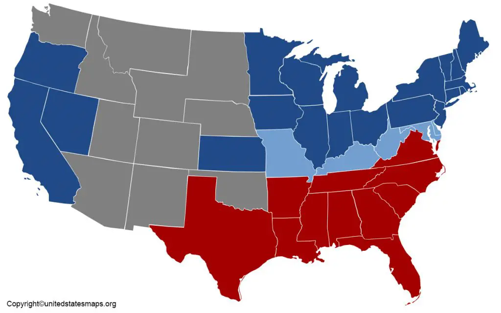 US Civil War Map | United States Civil War Map [USA]